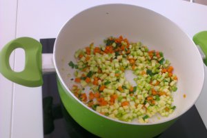 Risotto cu legume și creveti