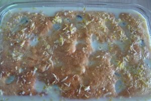 Budinca de gris cu lapte si cirese