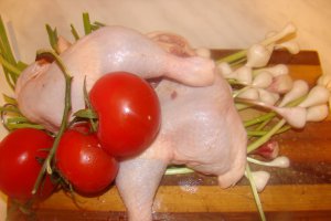 Friptura de pui cu usturoi verde