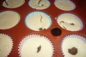 Briose pandispan cu nutella