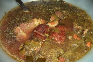 Ciorba de spanac cu afumatura