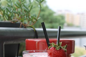 Milkshake cu capsuni si banane