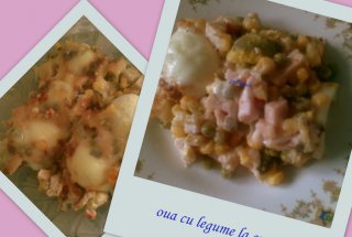 Oua cu legume la cuptor