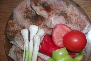 Muschi de porc cu sos de usturoi (Fokhagymás rostélyos)