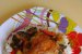 Pulpe de pui cu ceapa verde si ciuperci pe pat de orez basmati-1