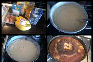 Tortulet cu banane si iaurt