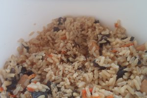 Risotto cu ciuperci si carne de porc