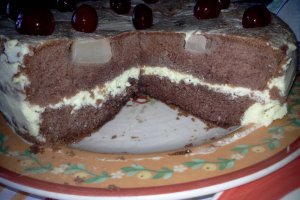 Prajitura rapida cu pere si crema de lamaie