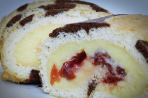 Rulada mozaic cu crema de vanilie