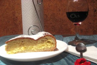 Prajitura cu branza si crema de oua