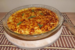 Sufleu de branza cu somon afumat si menta
