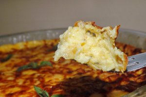 Sufleu de branza cu somon afumat si menta