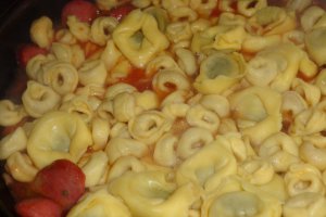Tortellini cu ciuperci si carnaciori