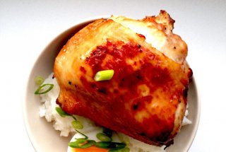 Pulpe de pui Teriyaki cu oua si orez