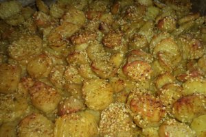Cartofi la cuptor cu mujdei de praz