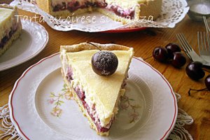 Tarta cu cirese si crema de branza