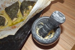 Calcan in pergament cu cartofi noi