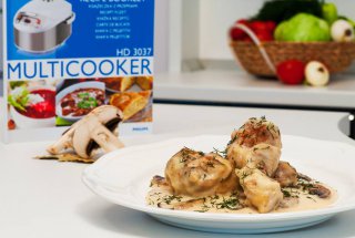 Ciulama cu pui si ciuperci- Philips Multicooker (reteta video)