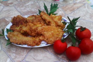 Snitel pane din piept de pui