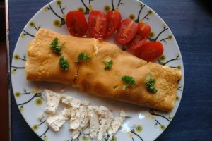 omleta cu ceapa verde
