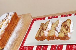 Chec cu banane si fulgi de ciocolata