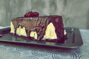 Prajitura cu rulada si mousse de vanilie