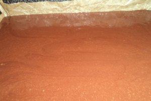 Negresa cu ricotta si strugurei rosii