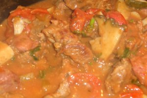 Spezzatino di vitello ai fungi [ Tocanita de vitel cu ciuperci ]