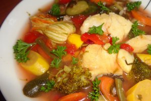 Ciorba de salau cu  legume