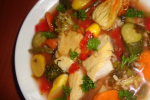 Ciorba de salau cu  legume