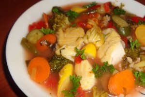 Ciorba de salau cu  legume