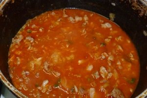 Spaghete cu sos din  carne de vitel
