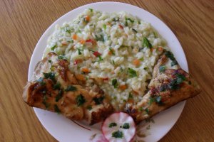 Pilaf cu legume si carne de pasare