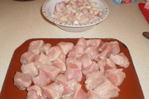 Tocanita de carne de porc cu ciuperci si orez