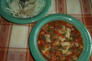 Ciorba de fasole verde cu linte uscata