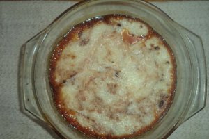Budinca din tapioca, branza dulce si zahar ars
