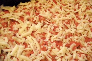 Lasagna cu carne tocata, ciolan afumat si ciuperci