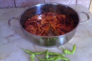 Pizza taraneasca cu piept de pui