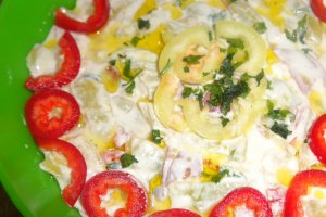 Salata de fasole galbena cu iaurt