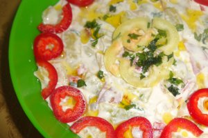 Salata de fasole galbena cu iaurt