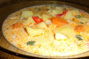 Ciorba de cartofi si pastarnac cu smantana