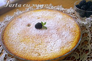 Tarta/clafoutis cu mure