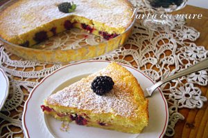 Tarta/clafoutis cu mure