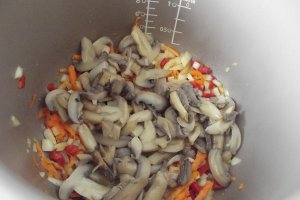 Pilaf cu ciuperci la Multicooker ( de post)