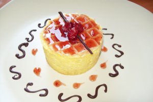 Cheescake cu foi de napolitana