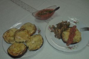 Vinete grill la cuptor cu branzeturi