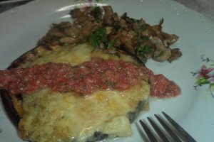 Vinete grill la cuptor cu branzeturi