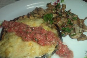 Vinete grill la cuptor cu branzeturi