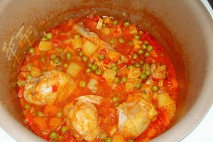 Mazare cu legume si copanele de pui