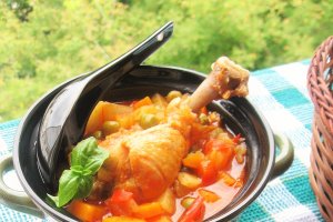 Mazare cu legume si copanele de pui